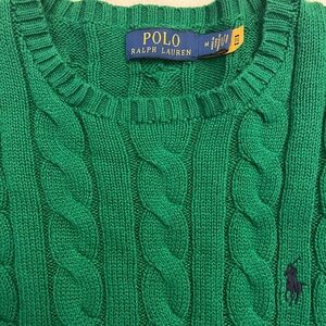 Polo by Ralph Lauren Emerald Cable Knit Sweater , Used